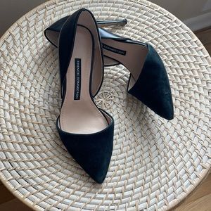 French connection black suade pumps
